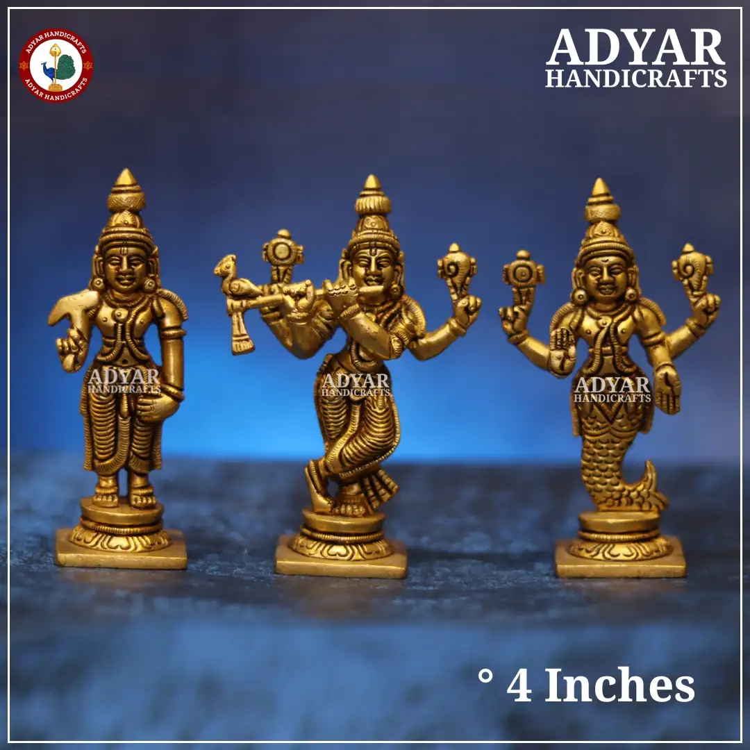 Dhasavatharam Idol Set Brass - image 3