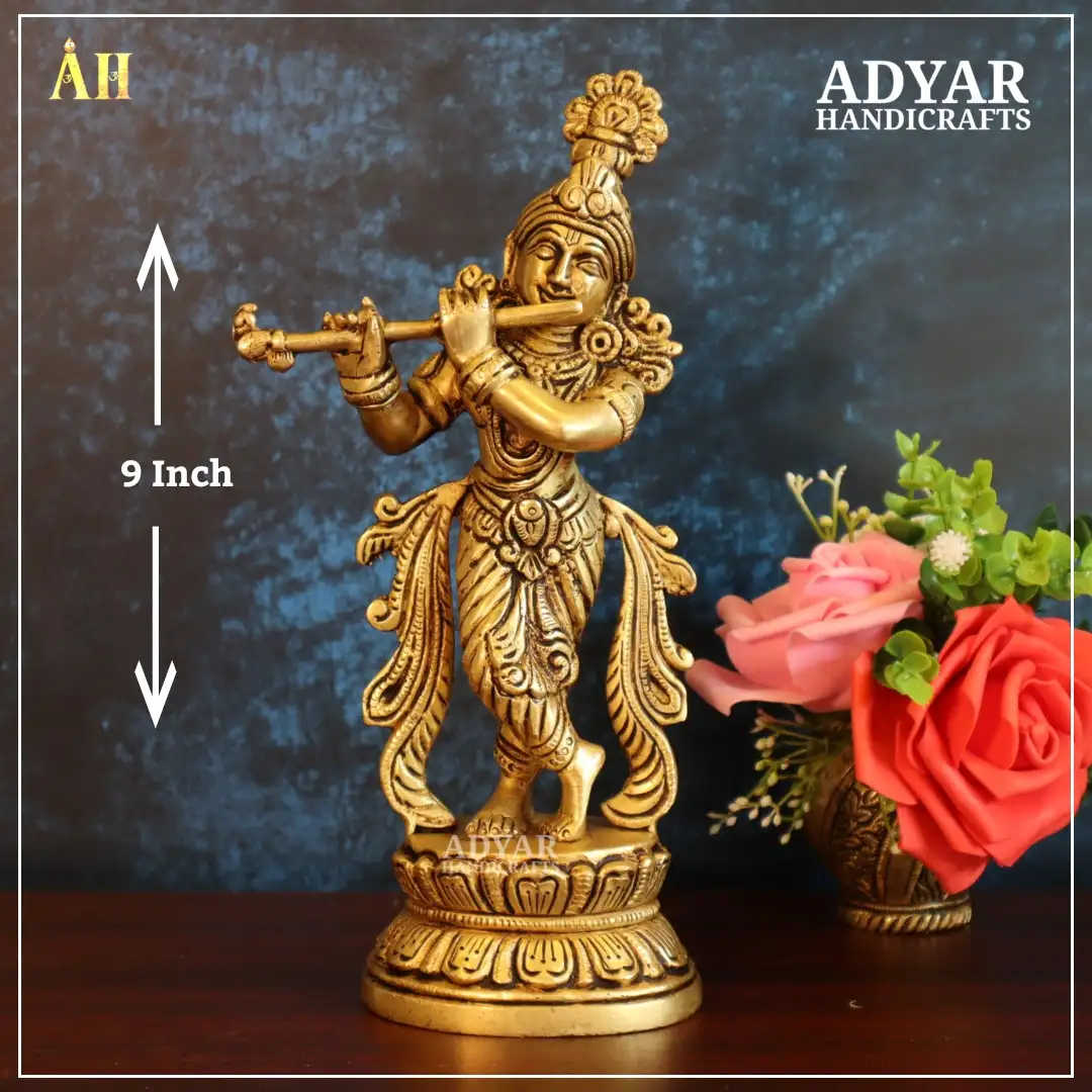 Krishna Brass Statue