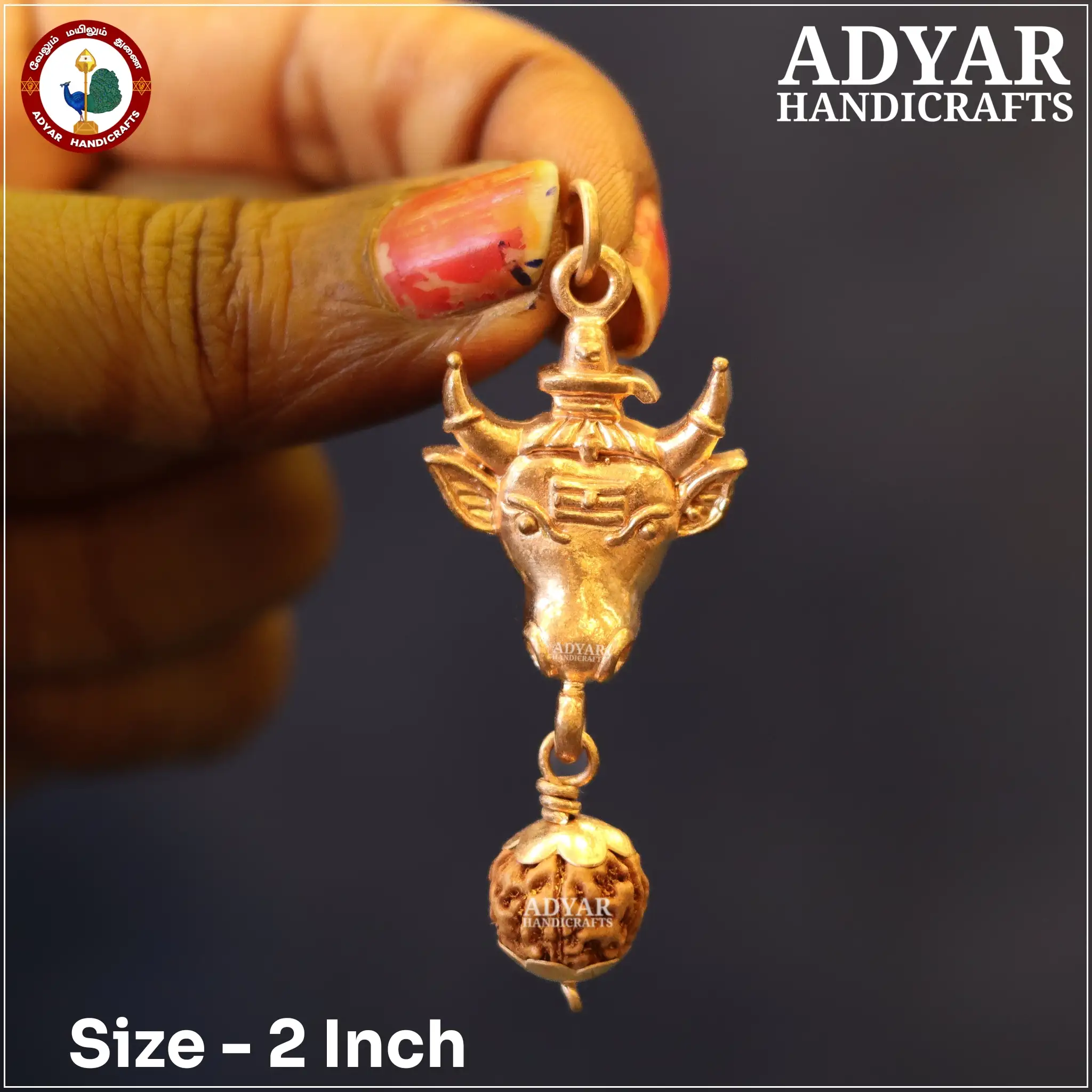 Nandi Rudraksham Pendent