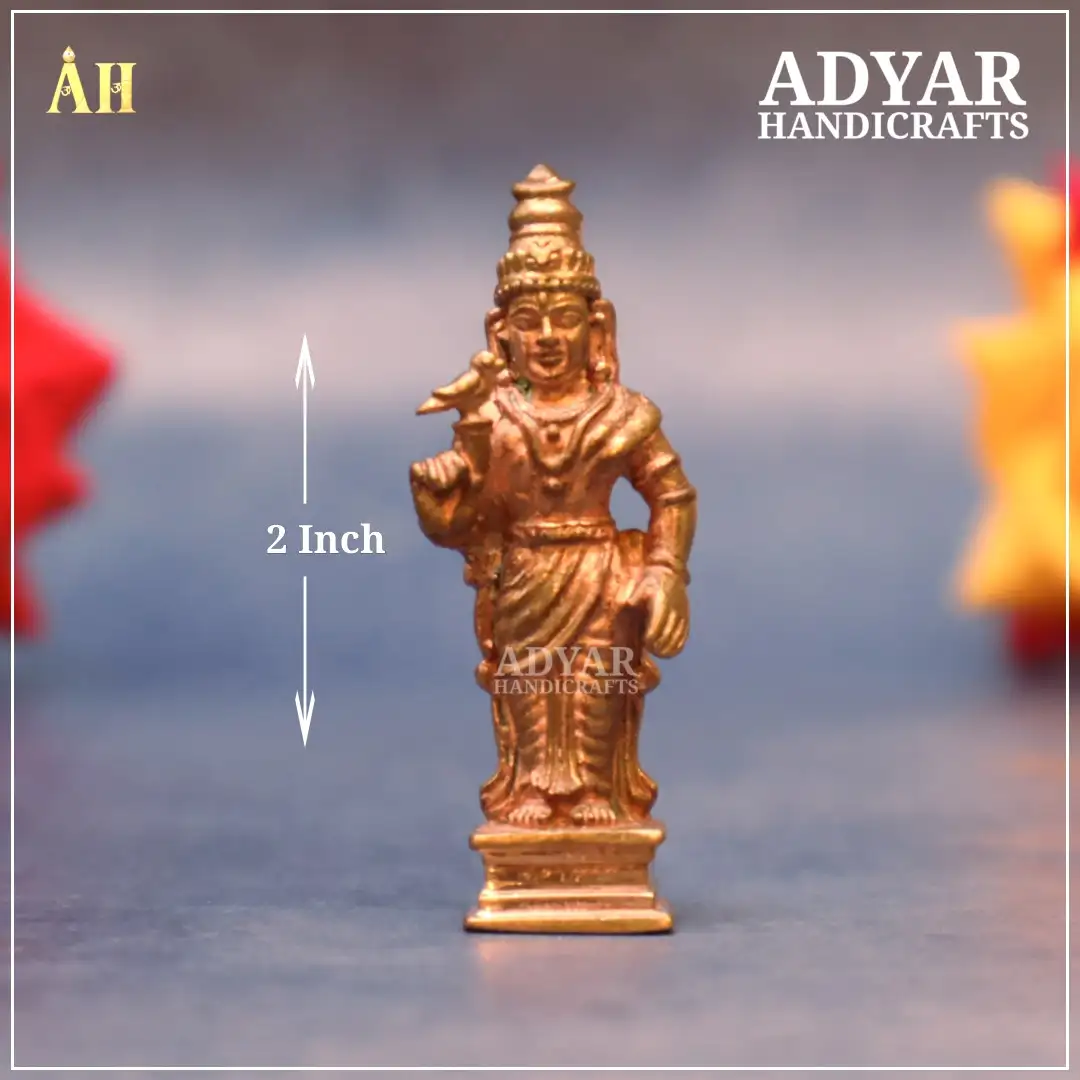 2 Inch Madurai Meenakshi Panchalogam Idol