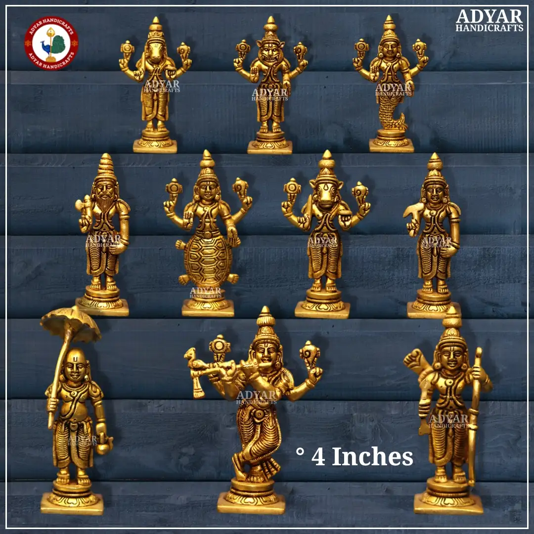 Dhasavatharam Idol Set Brass