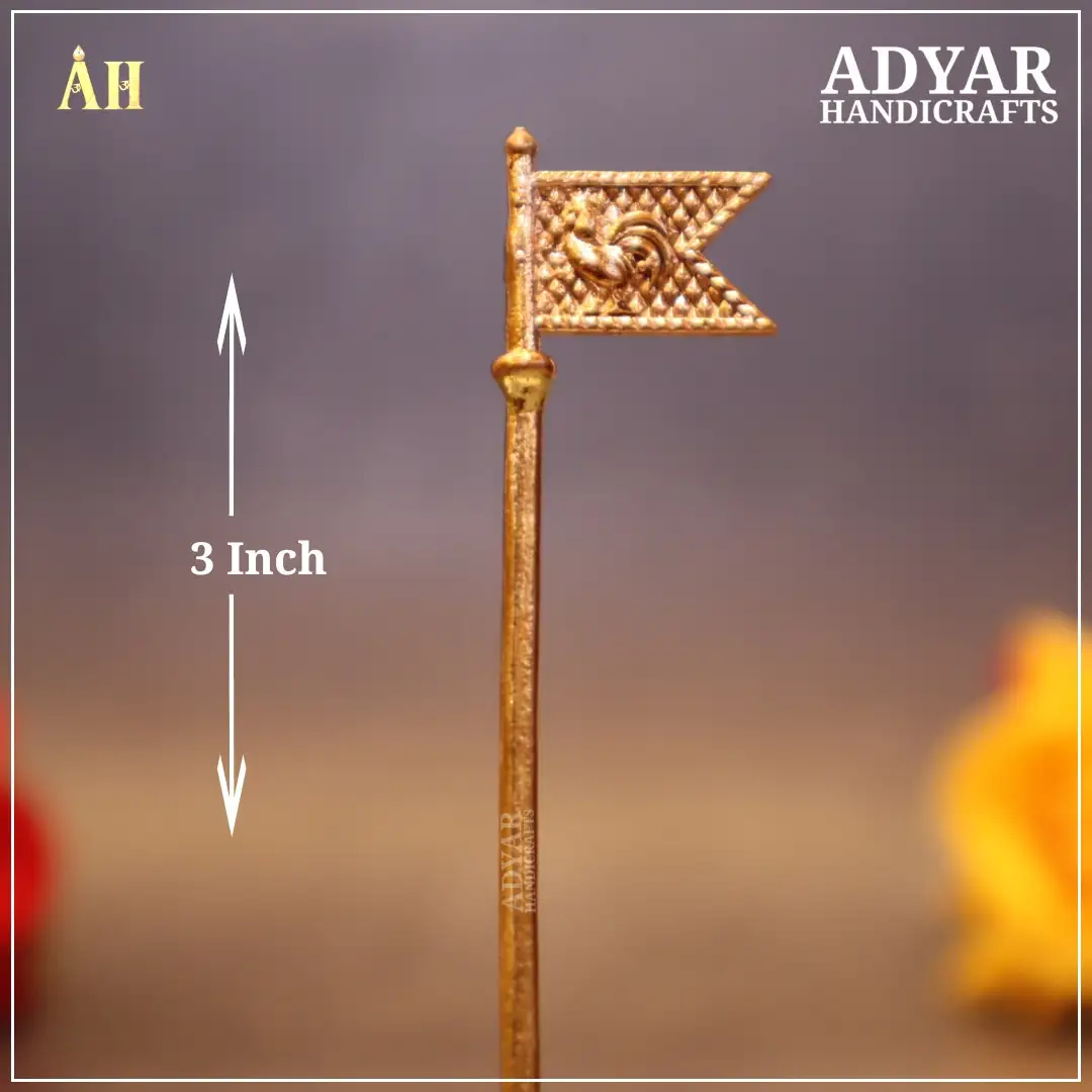 3 Inch panchalogam Murugan Sevakodi without stand