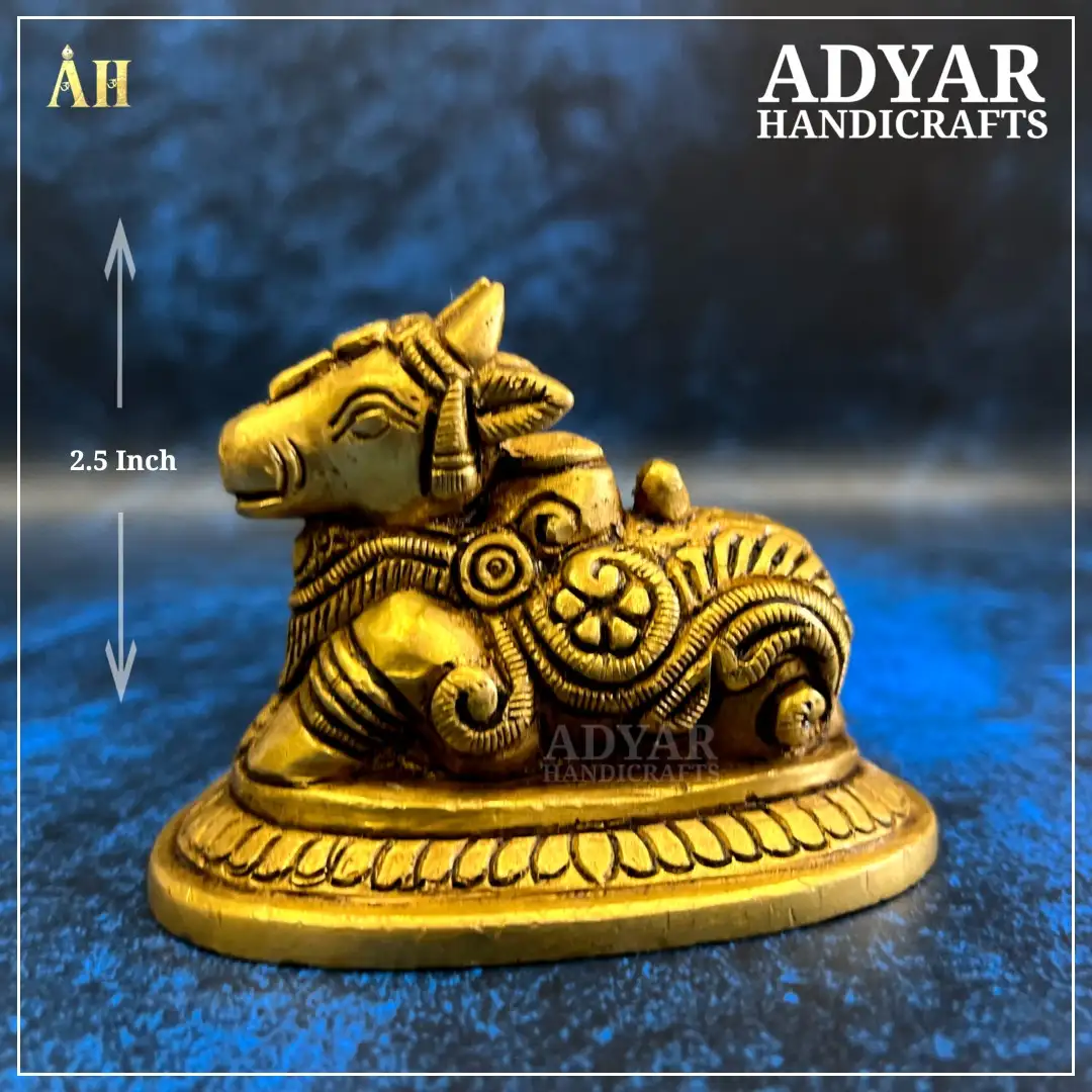 2.5 inch brass nandi statue