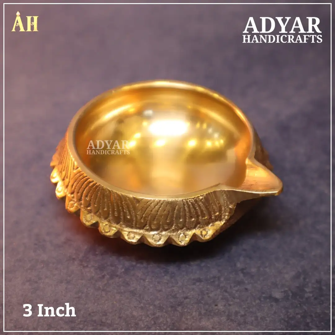 3 Inch Brass Kuberan Deepam