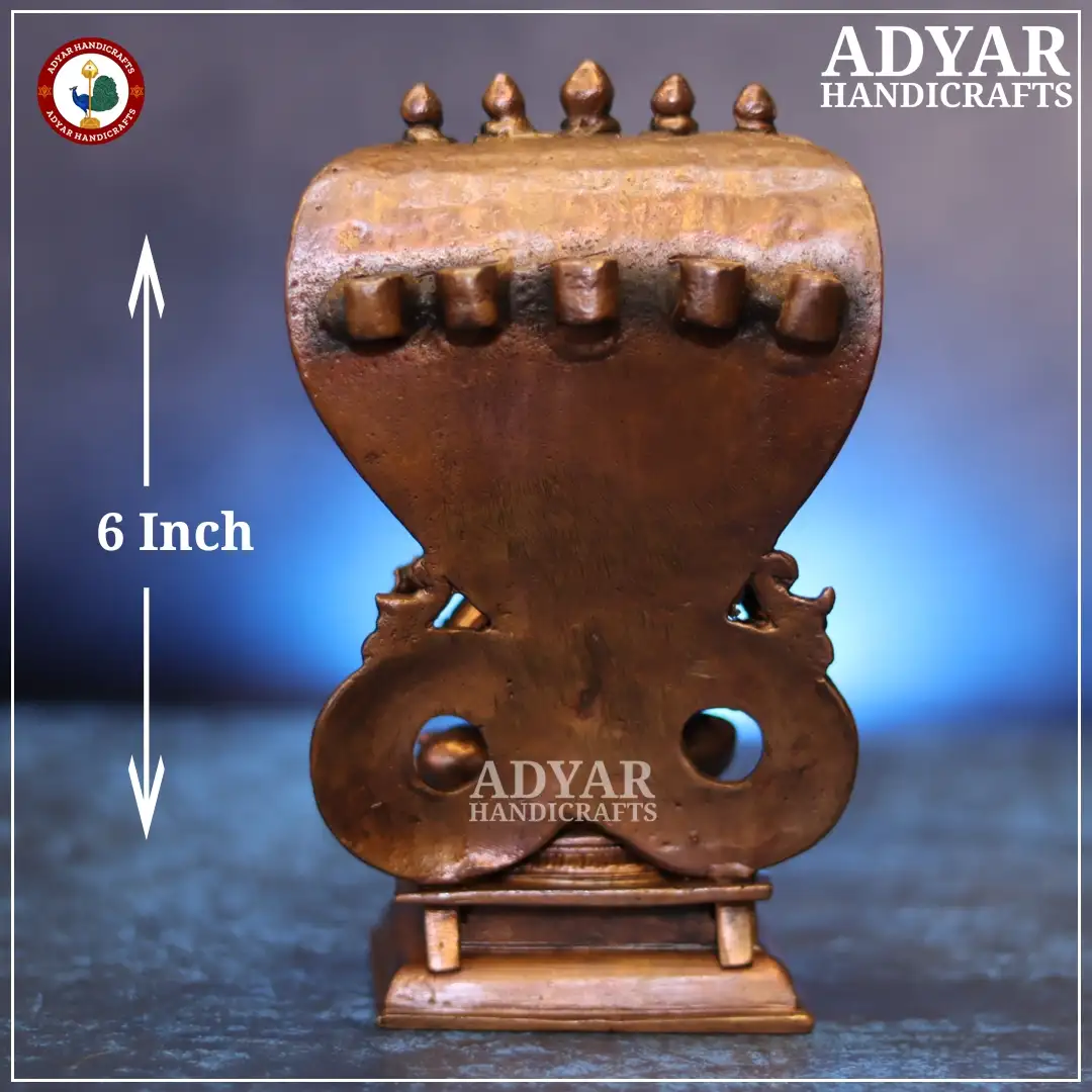 Ganesha With Aadhisheshan Copper Idol - image 4
