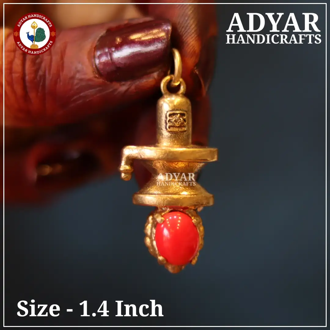Red Stone Lingam Pendent