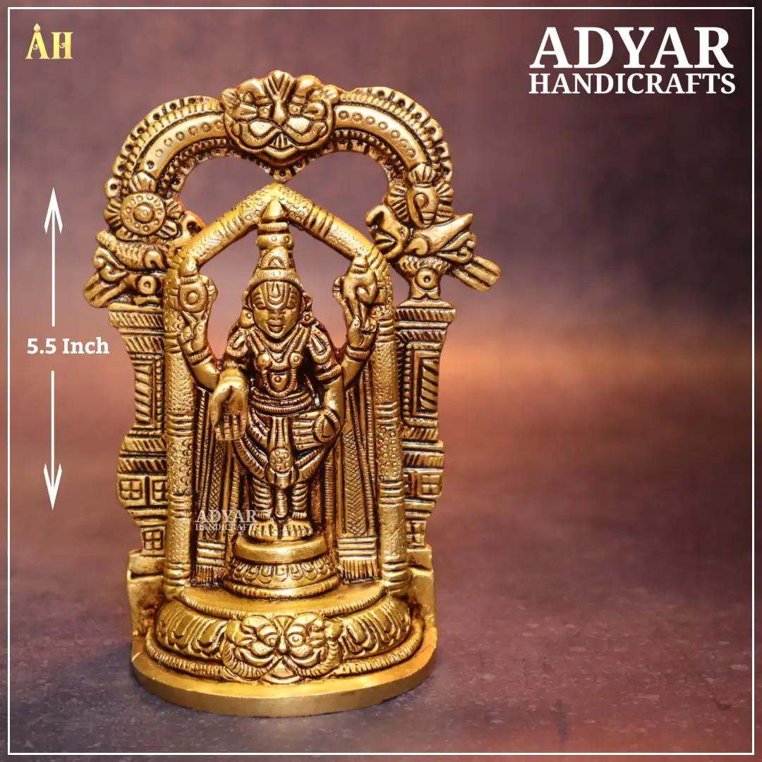 Perumal Brass Idol With Frame