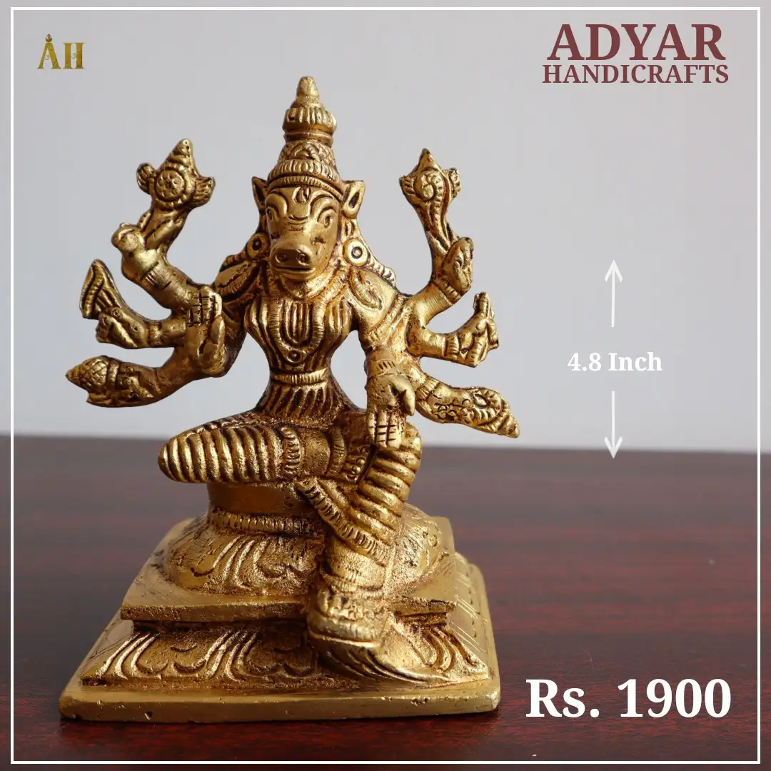 4.8 inch varahi  brass  idol