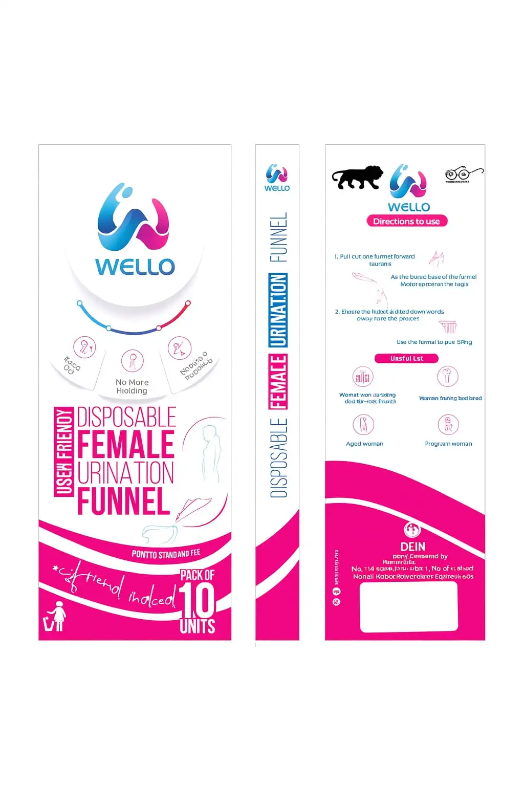 WELLO-DISPOSABLE FEMALE URINATION FUNNEL - secondary