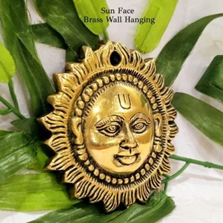 Sun Face Yantra Brass wall hanging