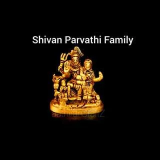 Shivan Parvathi Family Statue Brass Antique Finish