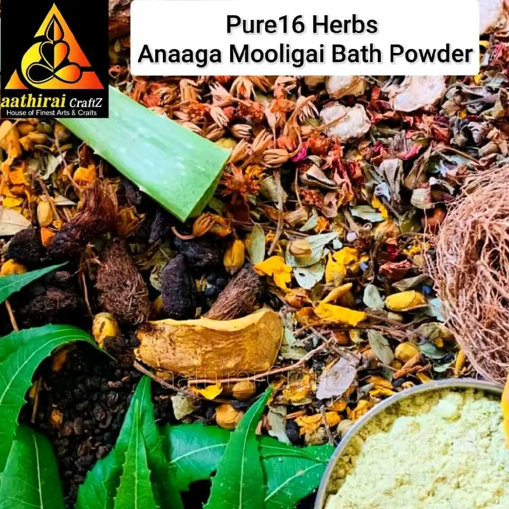 Pure 16 Herbs Anaaga Mooligai Bath Powder – 100G - secondary