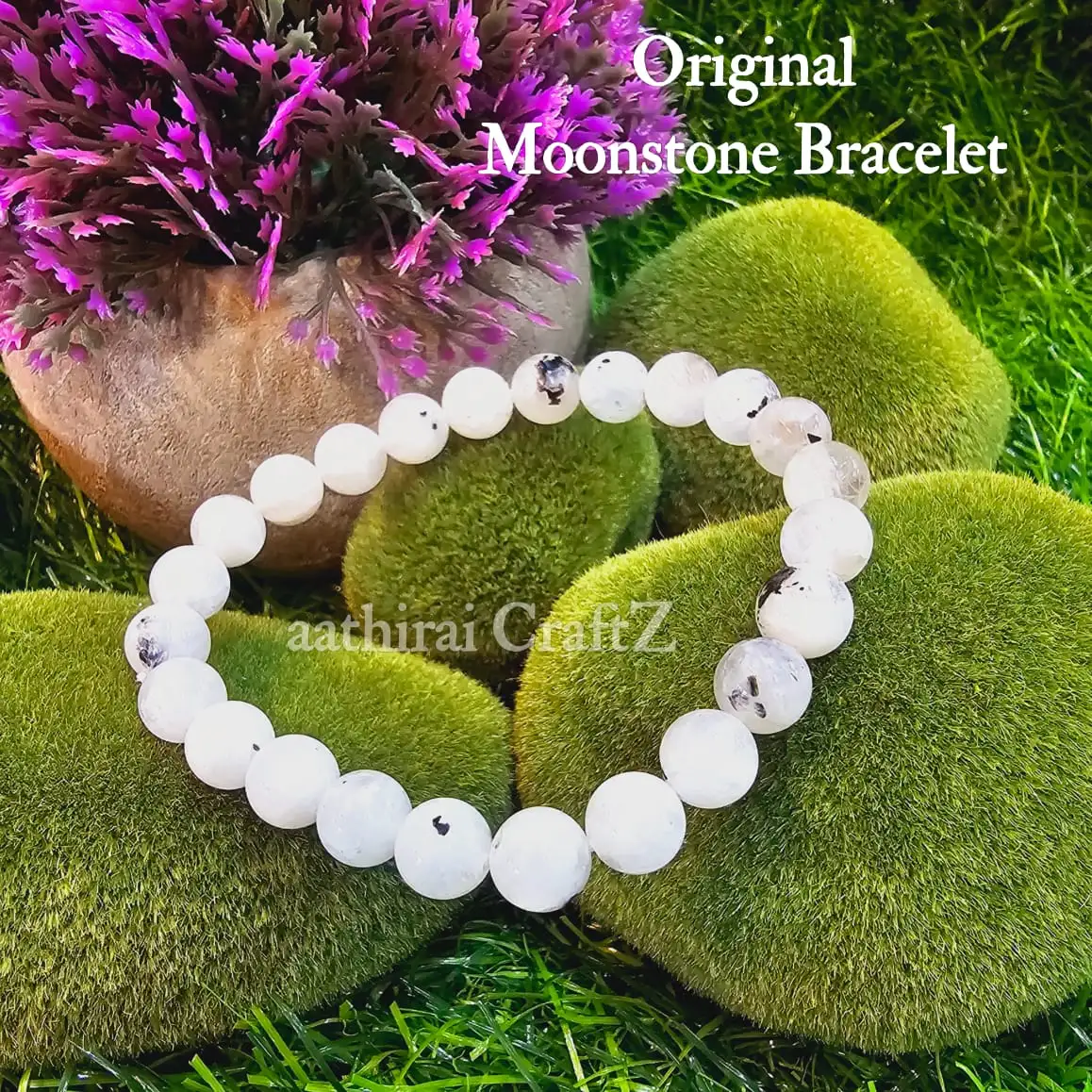 Moonstone Bracelets / Original Natural Crystal Bracelet - secondary