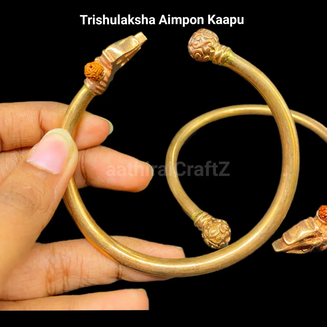 Trishulaksha Aimpon Kaapu / Panchalogam Bracelet - secondary