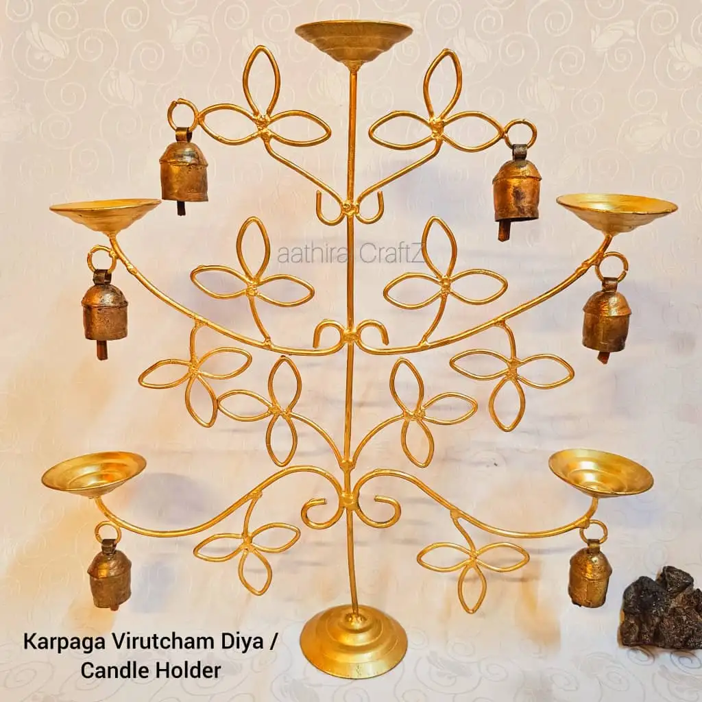 Karpaga Virutcham Diya / Tealight Candle Holder for Home Deco - secondary