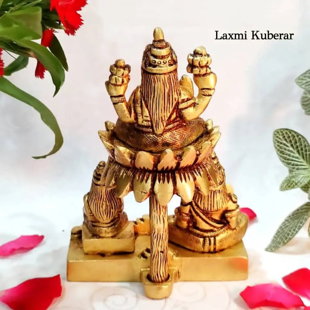 Laxmi Kuberan Idol  Brass Antique Finish - secondary