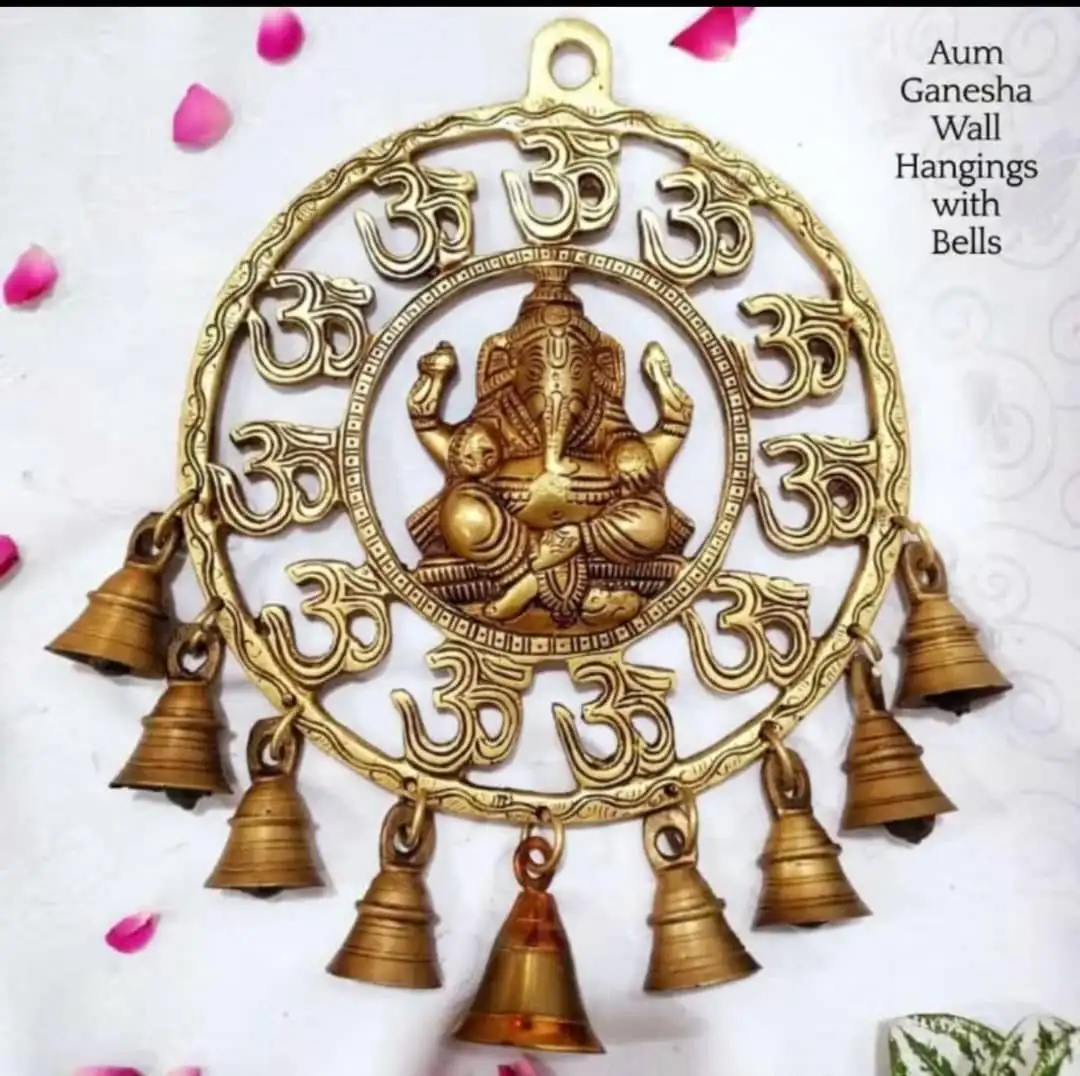 Aum Ganesha Wall Hanging With Bells / Wall Hanging