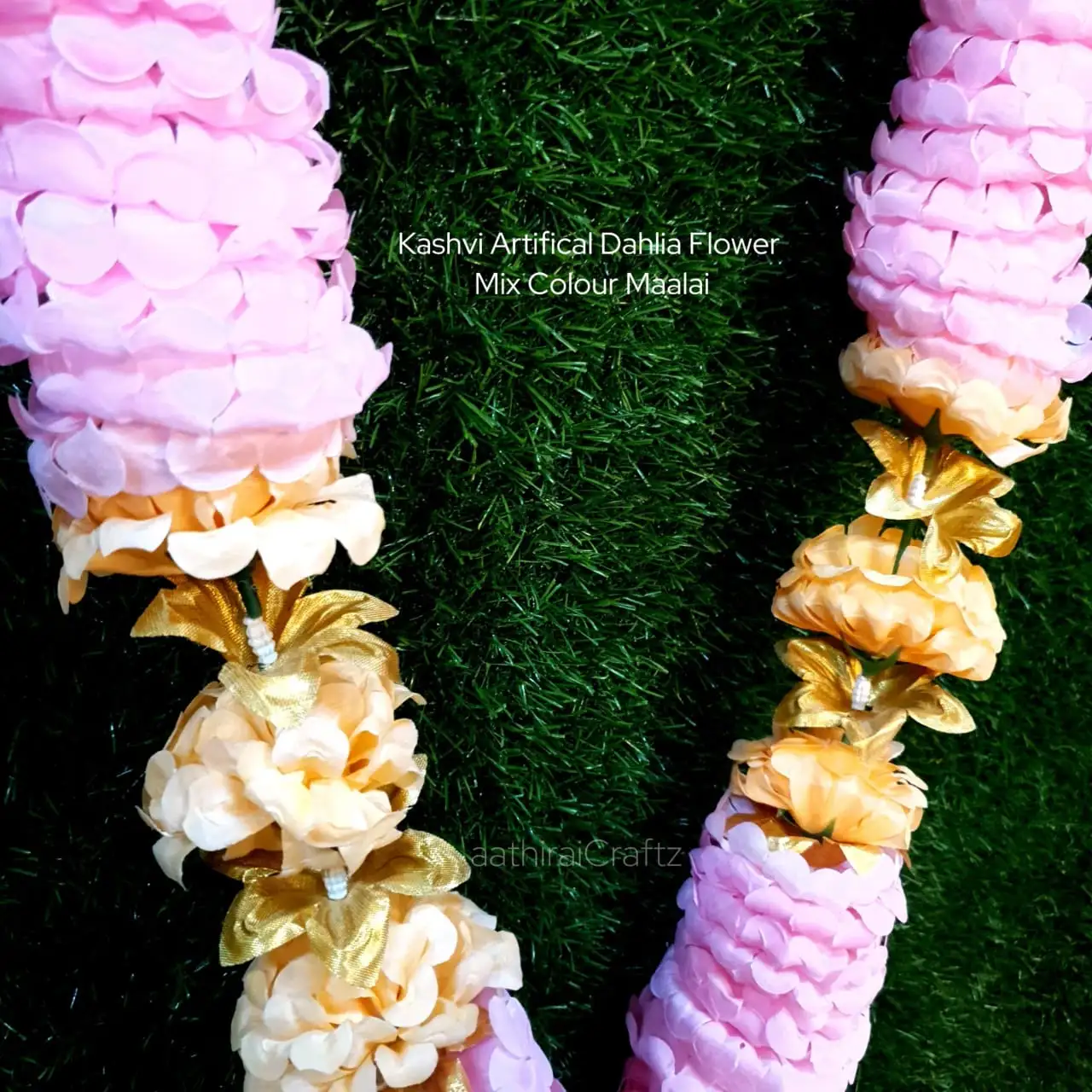 Kashvi Artifical Dahlia Flower Mix Colour Maalai - secondary
