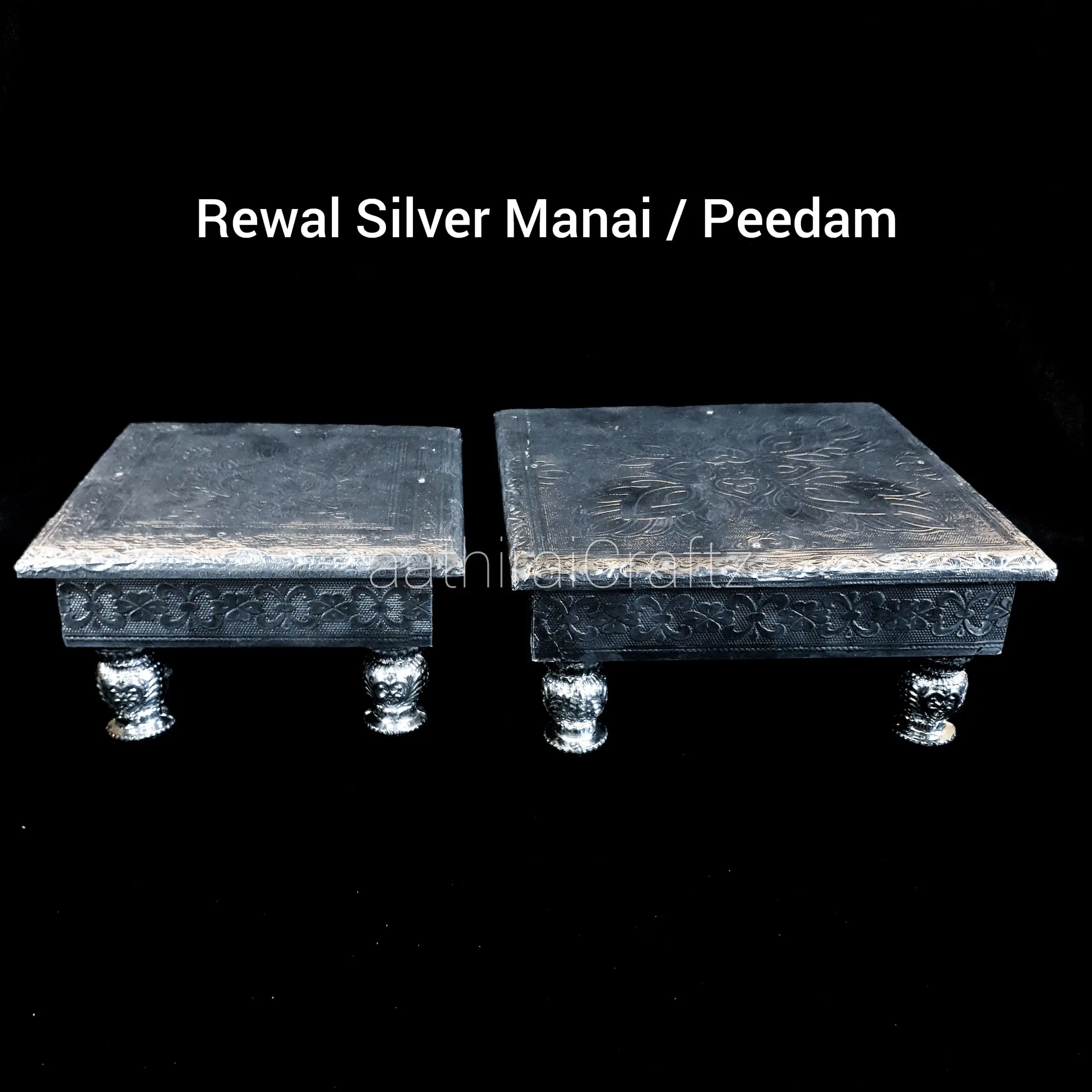 Rewal Silver Peedam / Chowki for Idols Decor