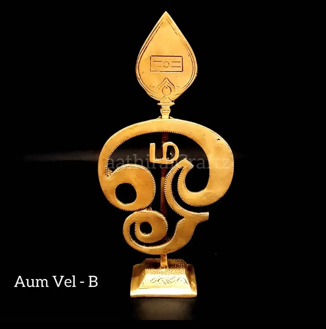 Big Aum Vel Statue Brass Antique Finish
