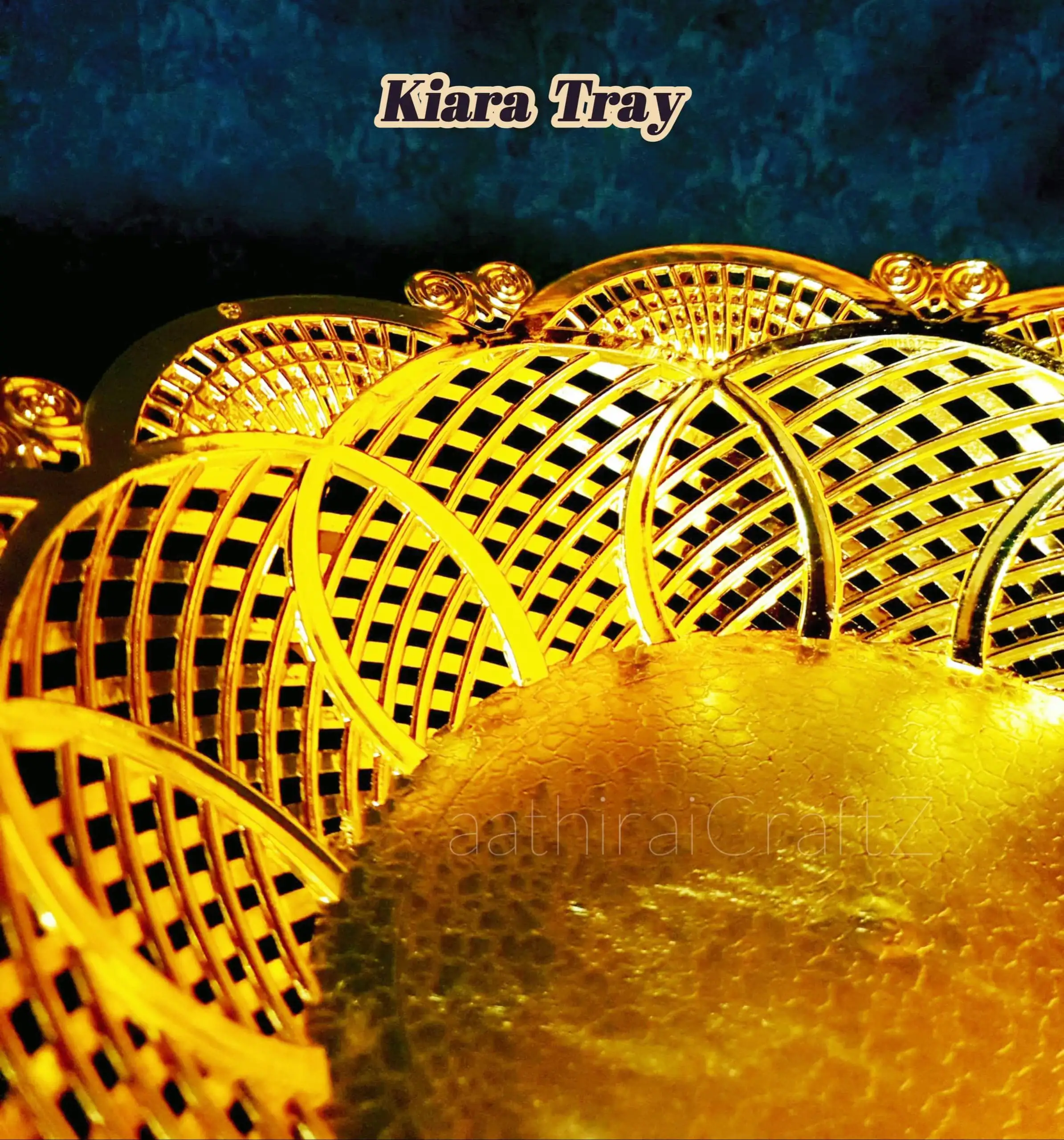 Kiara Golden Pooja / Decorative Pooja Plates - Large