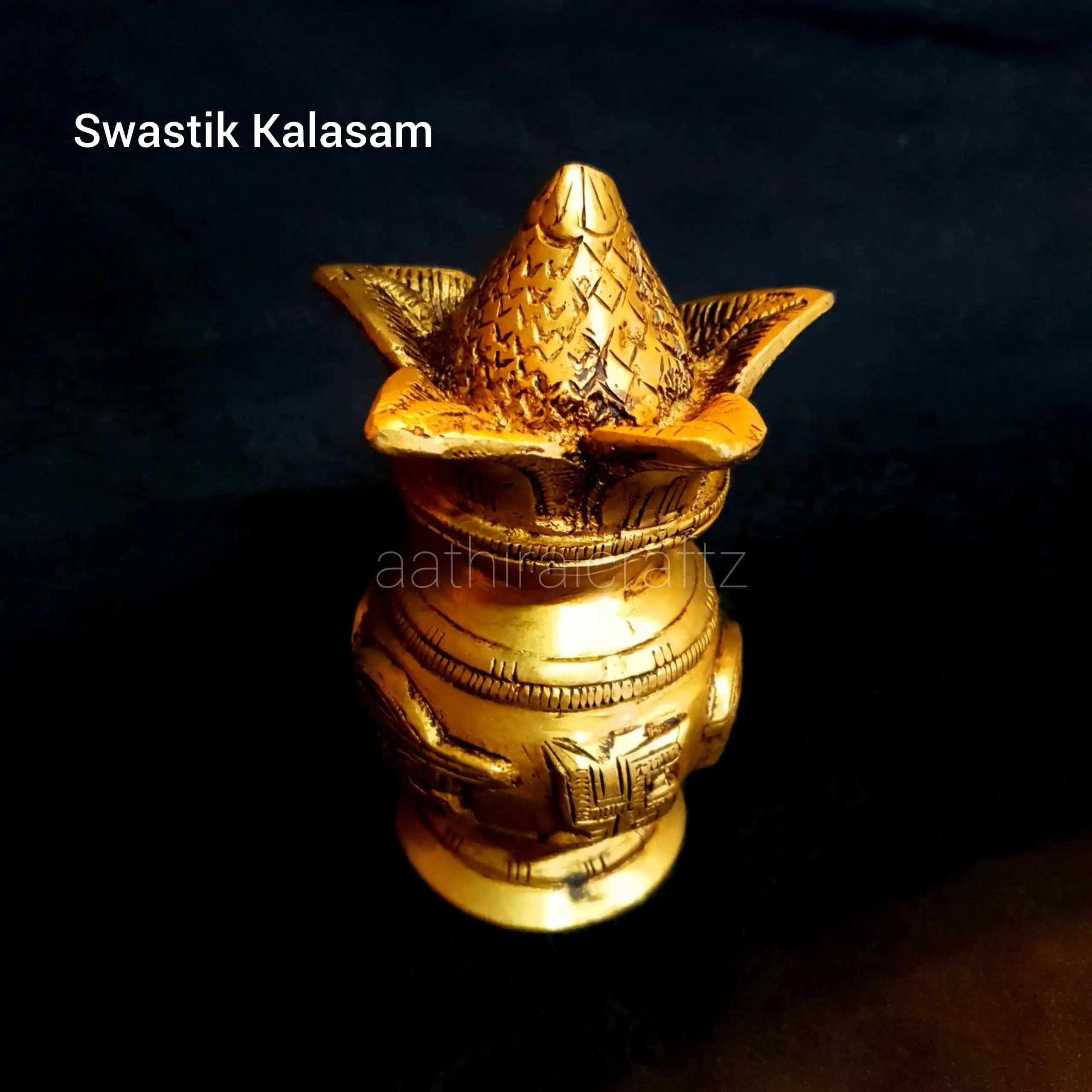 Kalasam / Poorana Kalasam Statue - Swastik - secondary