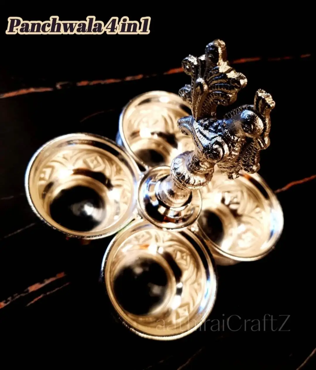 Traditional German Silver Panchwala / Kinnam Peacock 4 in 1 - secondary