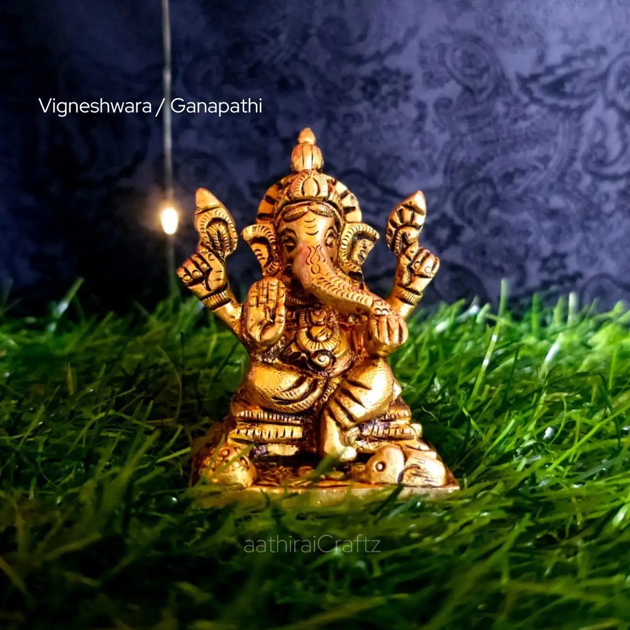 Vigneshwara/ Ganapathi Brass Antique Finish