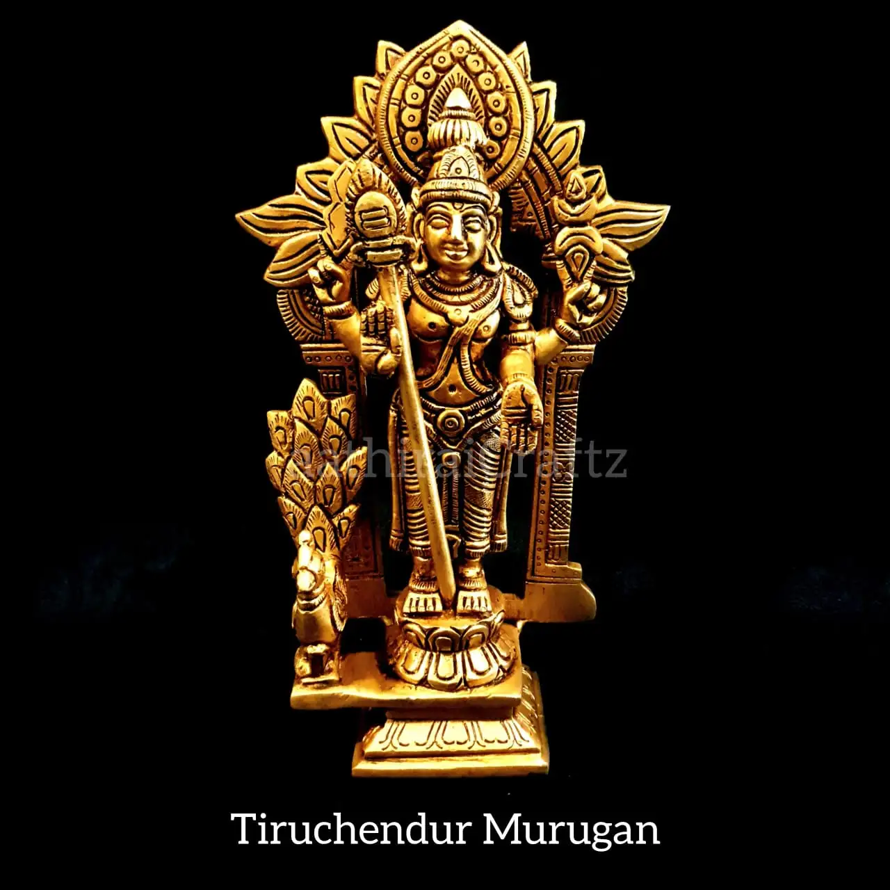 Thiruchendur Murugan Brass Antique Finish