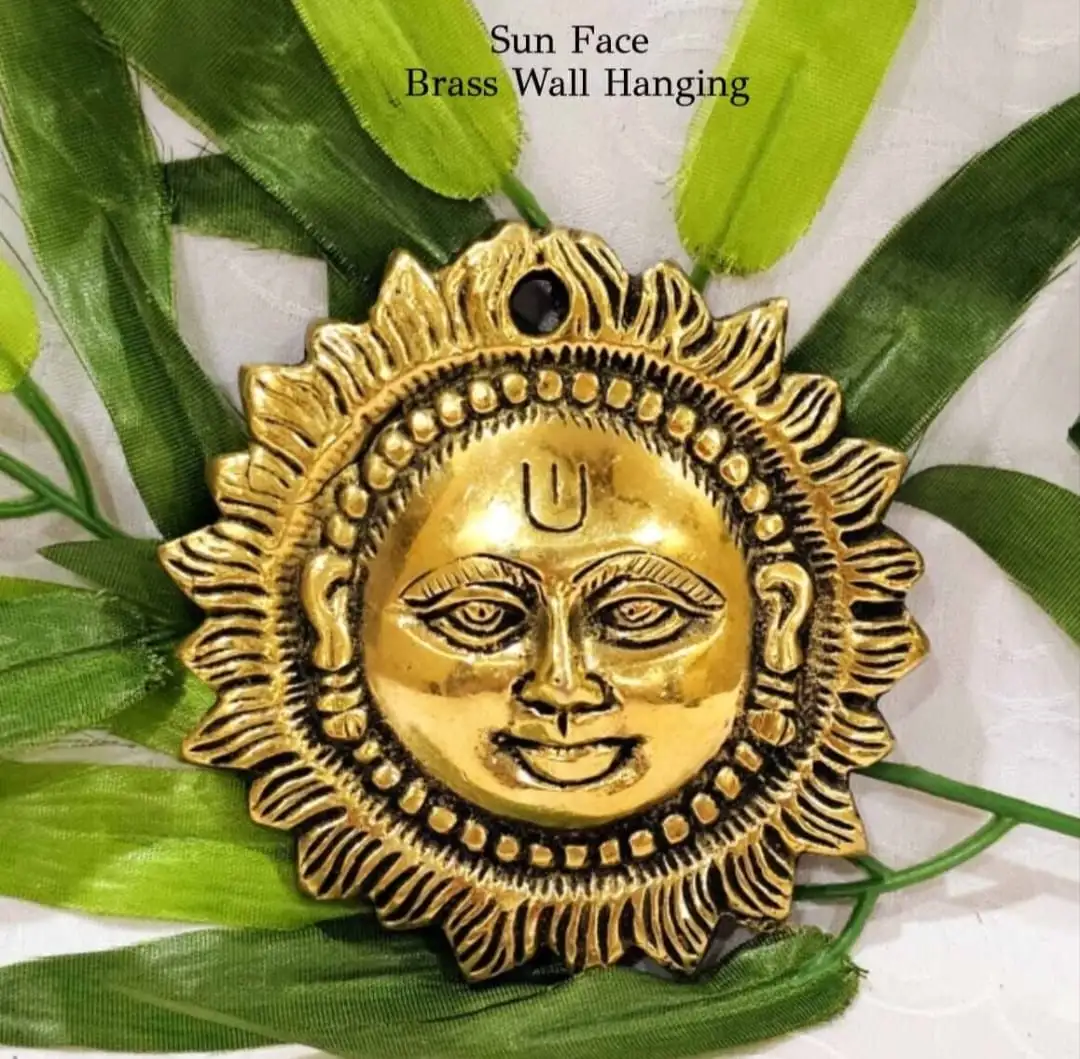 Sun Face Yantra Brass wall hanging - secondary