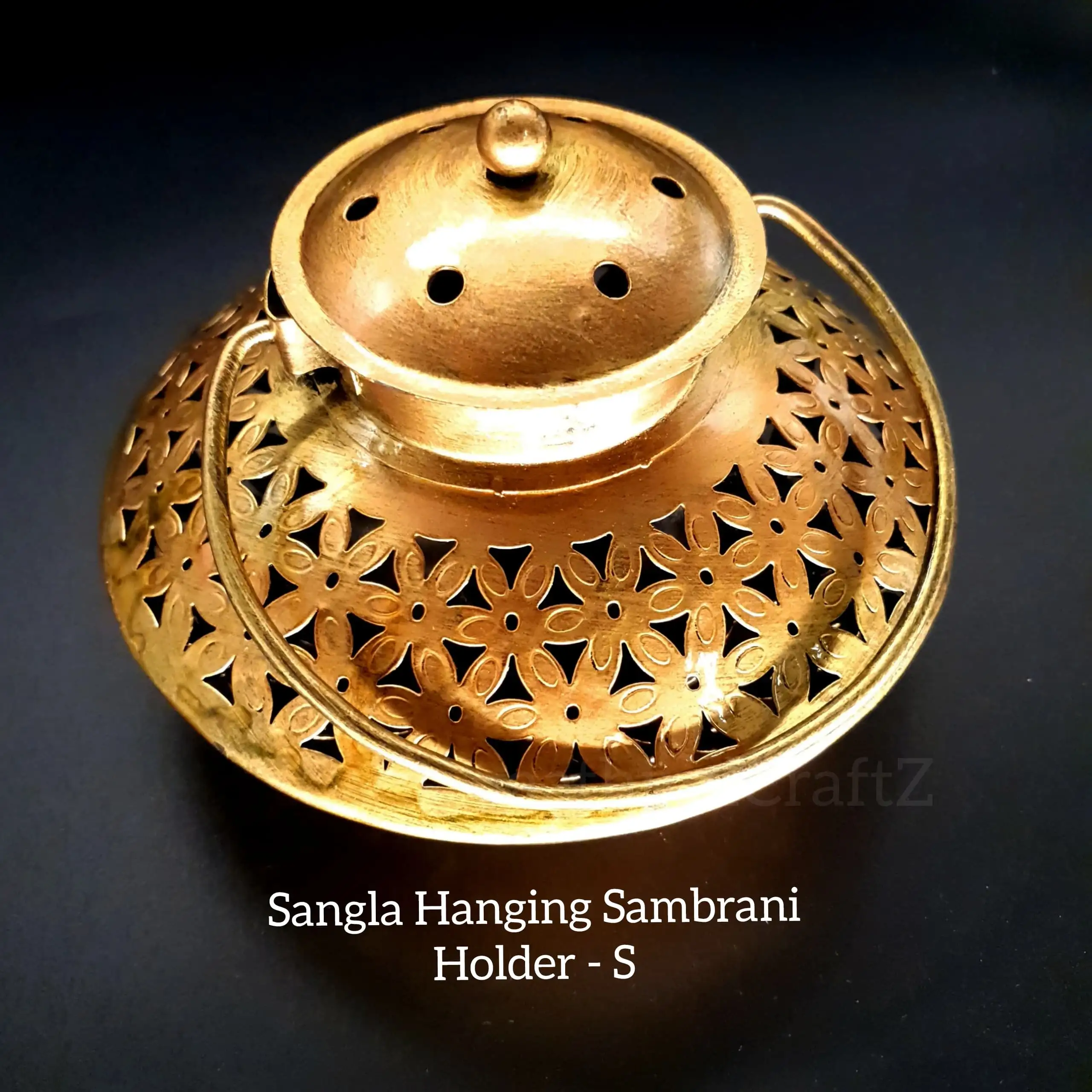Sangla Sambrani Holder - Iron Antique Finish - Medium