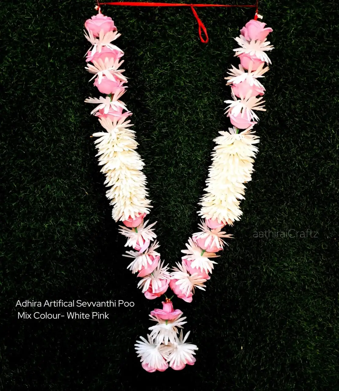 Adhira Artifical Sevvanthi Poo Mix Colour -  White Pink Rose