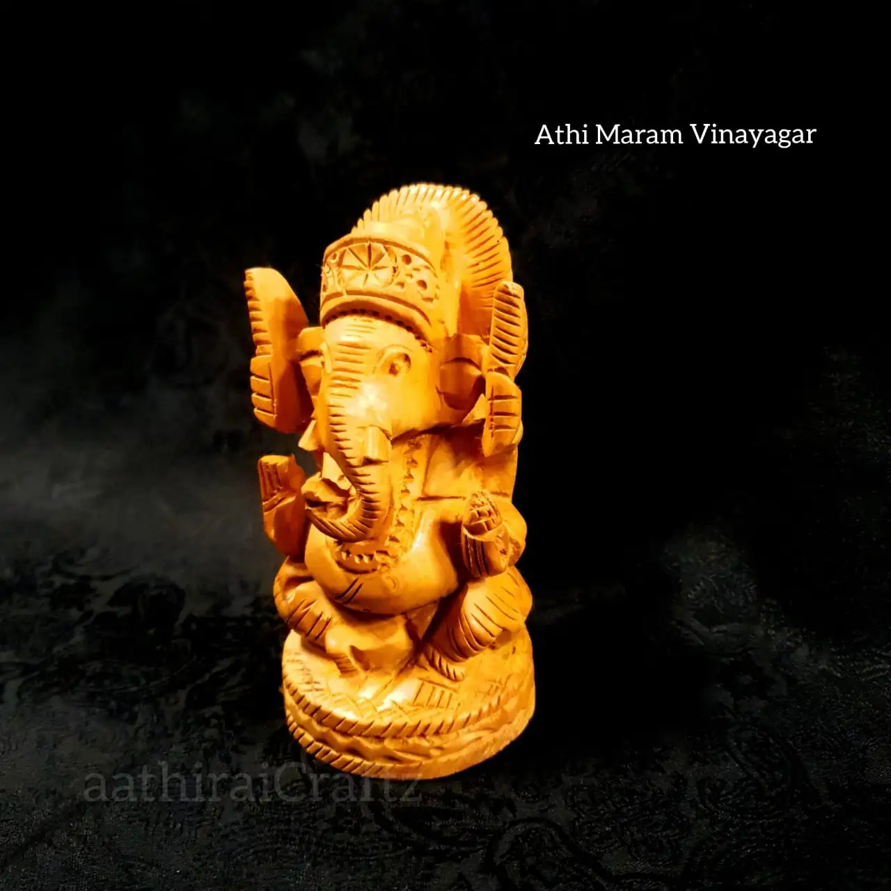Athi Maram Vinayagar   Wooden Antique Finish - secondary