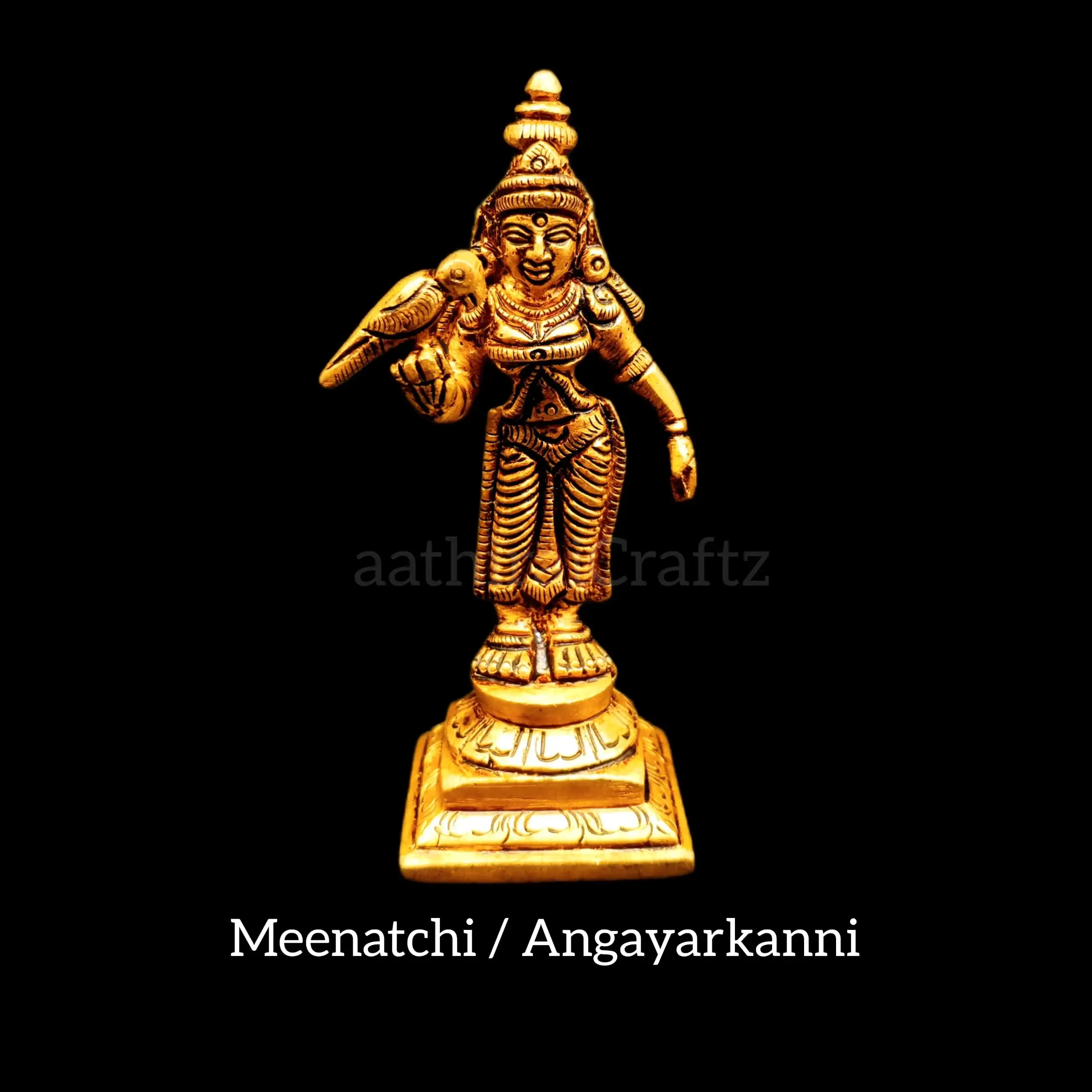 Meenatchi / Angayarkanni Sculpture  Brass Antique Finish