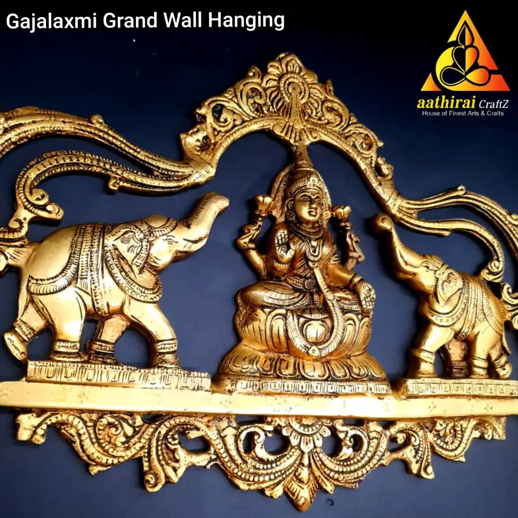Gajalakshmi Hanging Brass Antique Finish - Master piece - secondary