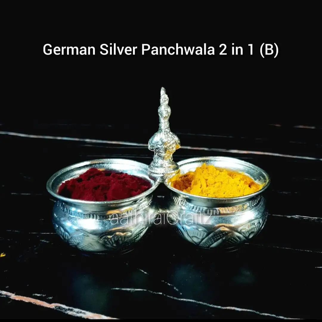 Traditional German Silver Panchwala / Kinnam Peacock 2 in 1 - Small