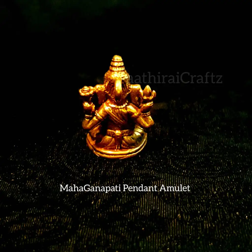 Maha ganapati / Ganesha Pendant Amulet Miniature - secondary