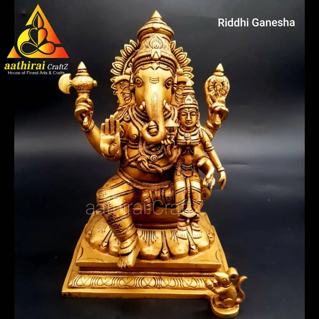 Riddhi Ganesha / Laxmi Sitting on Ganapathi