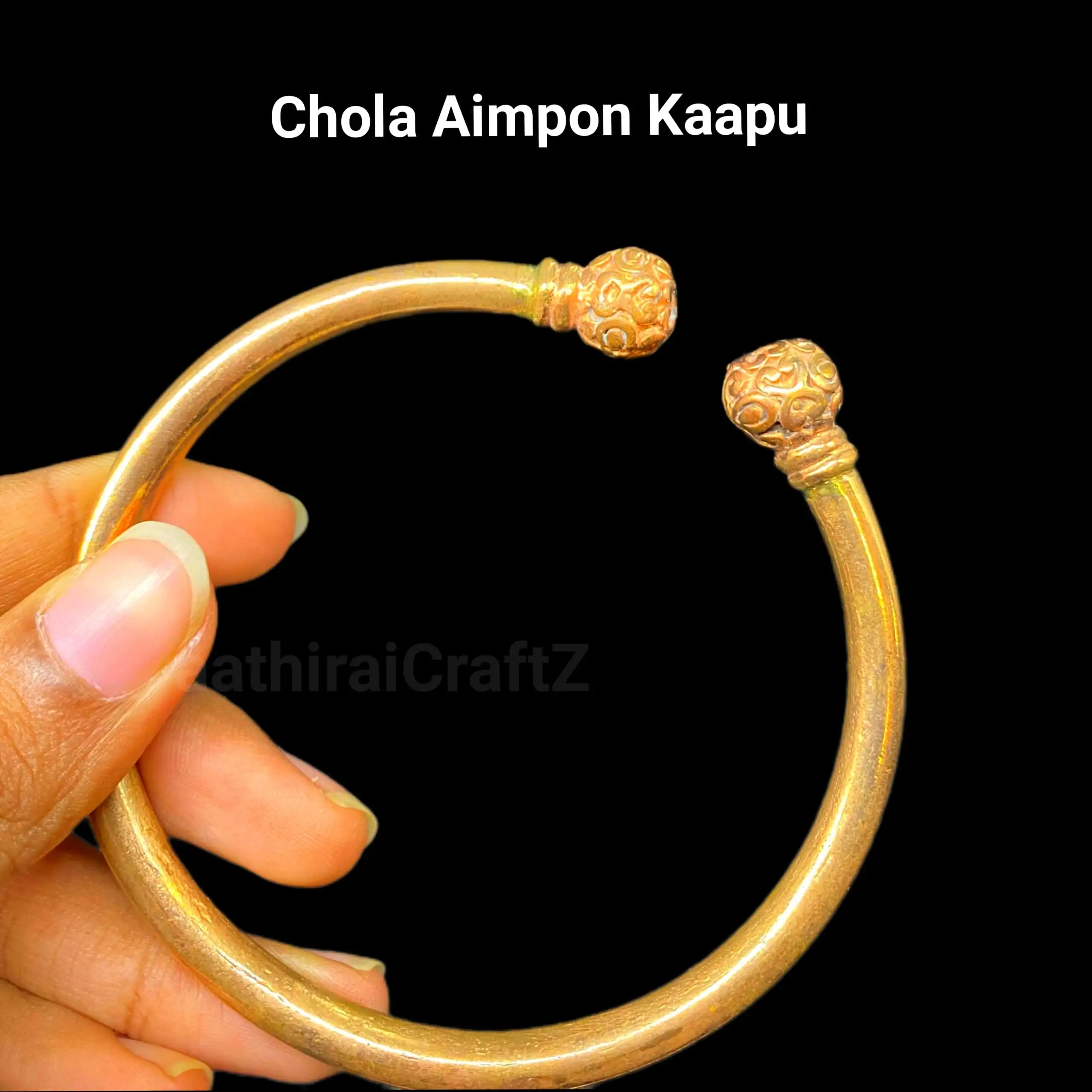 Chola Aimpon Kaapu / Panchalogam Bracelet / Cholan Bracelet - secondary