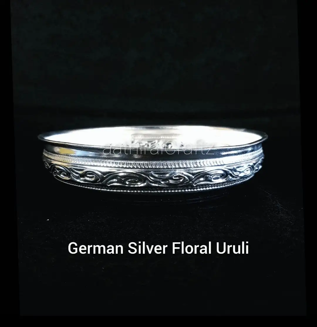 German Silver Floral Uruli - Small - secondary