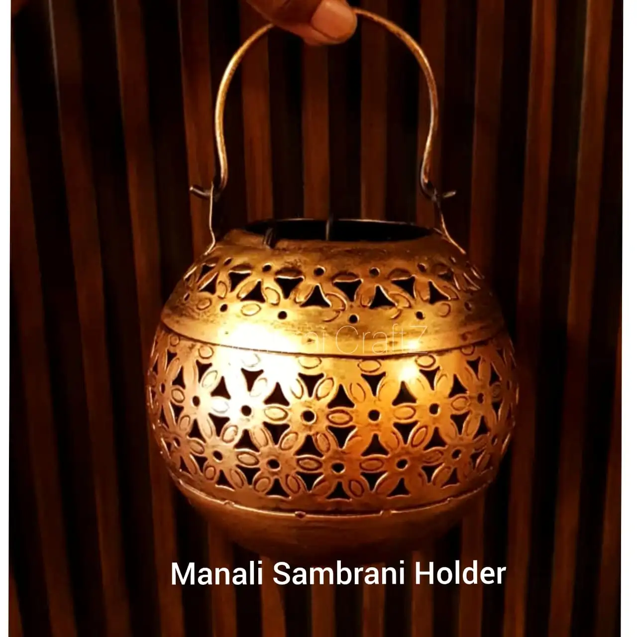 Manali Hanging Sambrani Holder  Iron Antique Finish