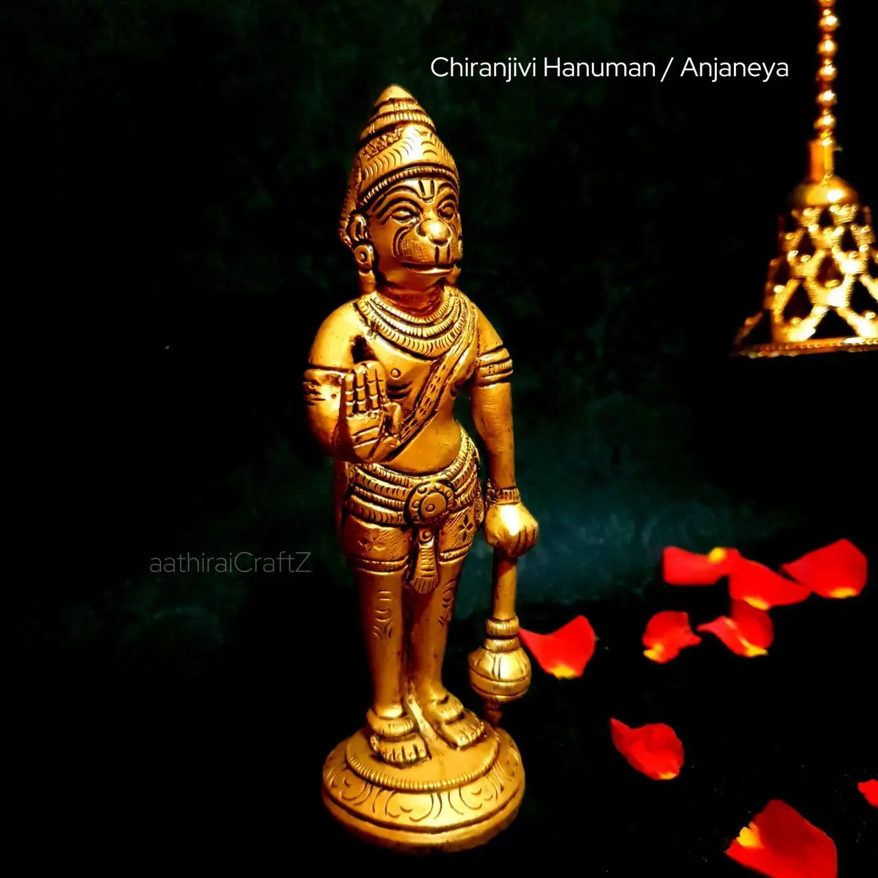 Chiranjivi Hanuman / Anjaneya Statue
Brass Antique Finish