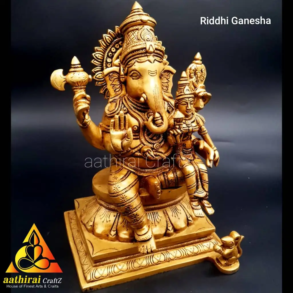 Riddhi Ganesha / Laxmi Sitting on Ganapathi - secondary