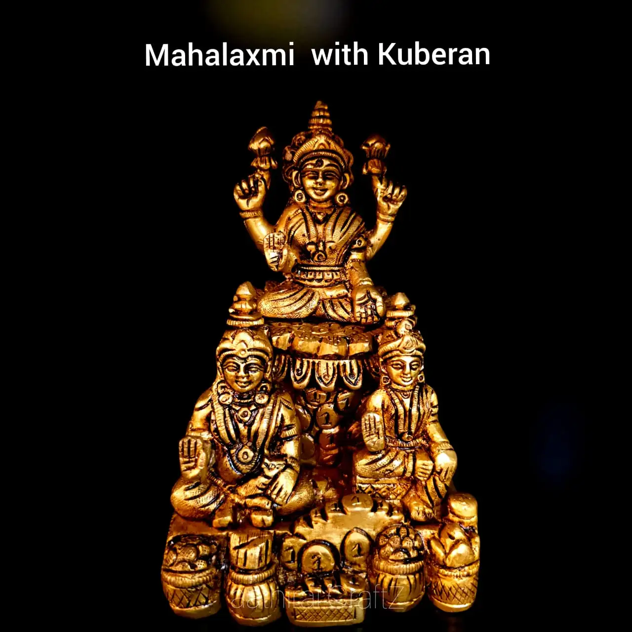 Mahalaxmi with Kuber / Kuber Lakshmi Statue