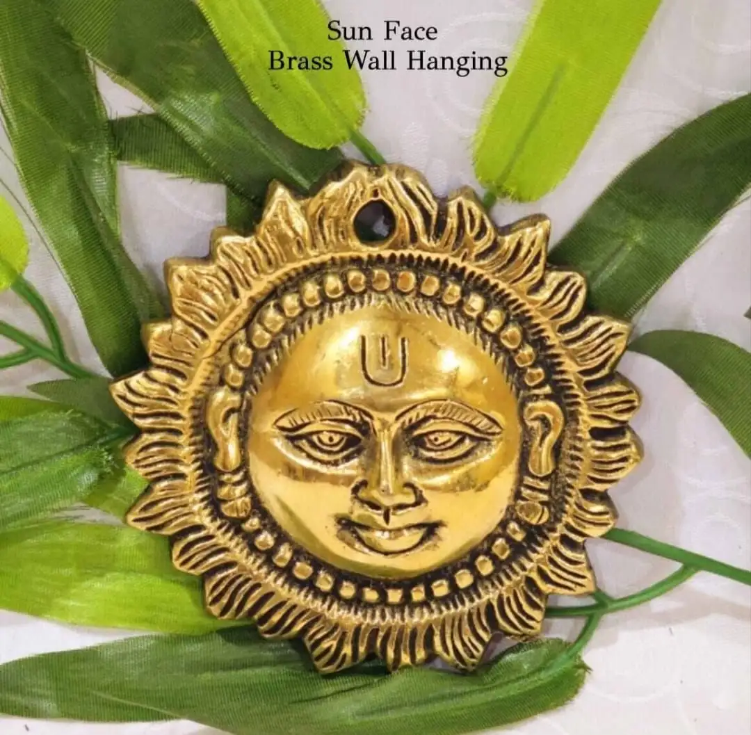 Sun Face Yantra Brass wall hanging