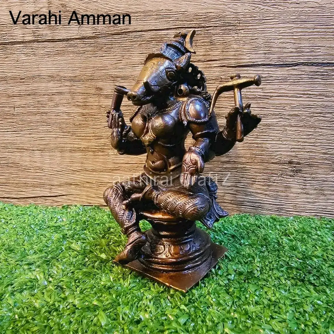 Copper Varahi Amman / Copper Antique Finish - secondary