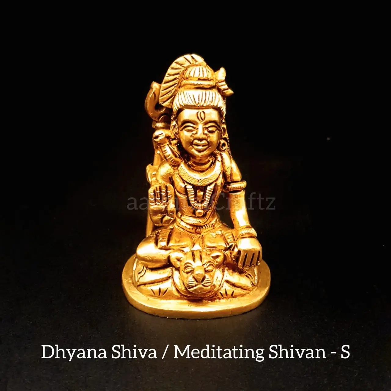 Small Dhyana Shiva / Mahadev Idol  Brass Antique Finish