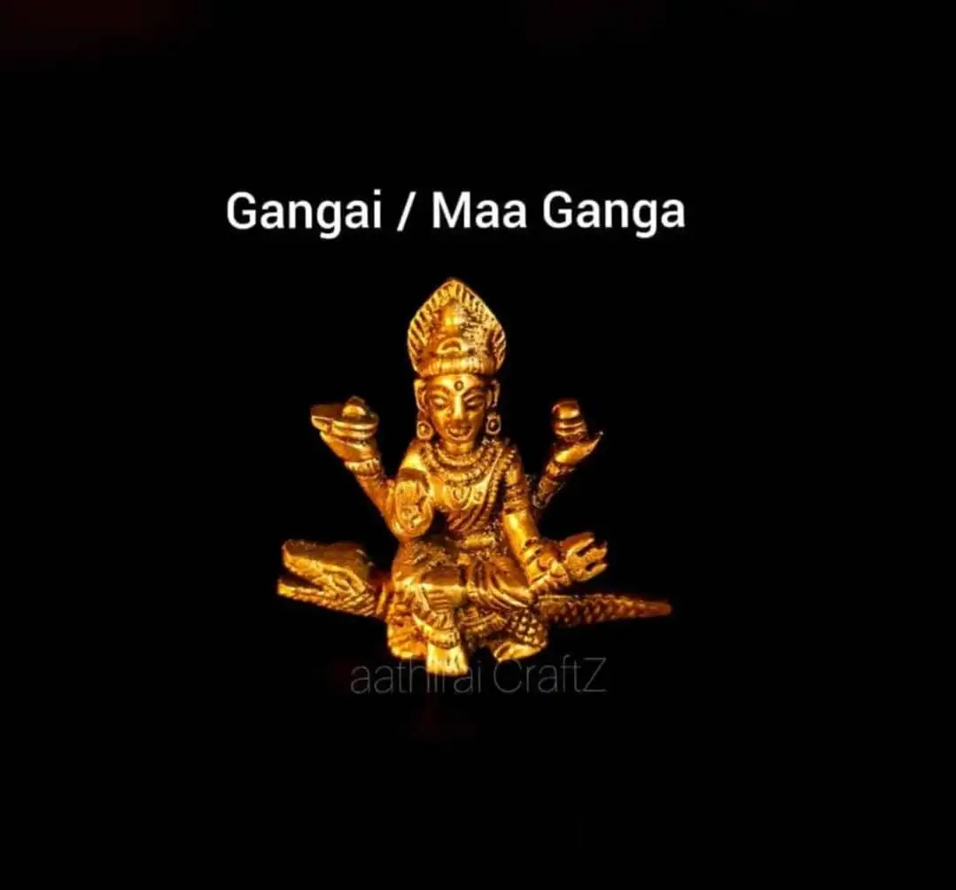 Gangai / Maa Ganga (S)  Brass Antique Finish