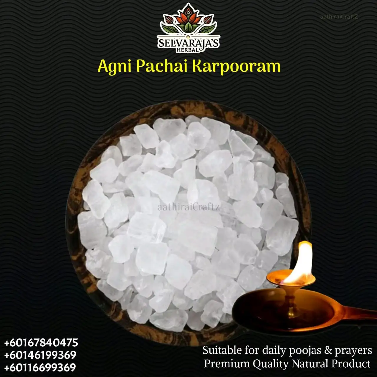 Agni Pachai Karpooram (Green Camphor)