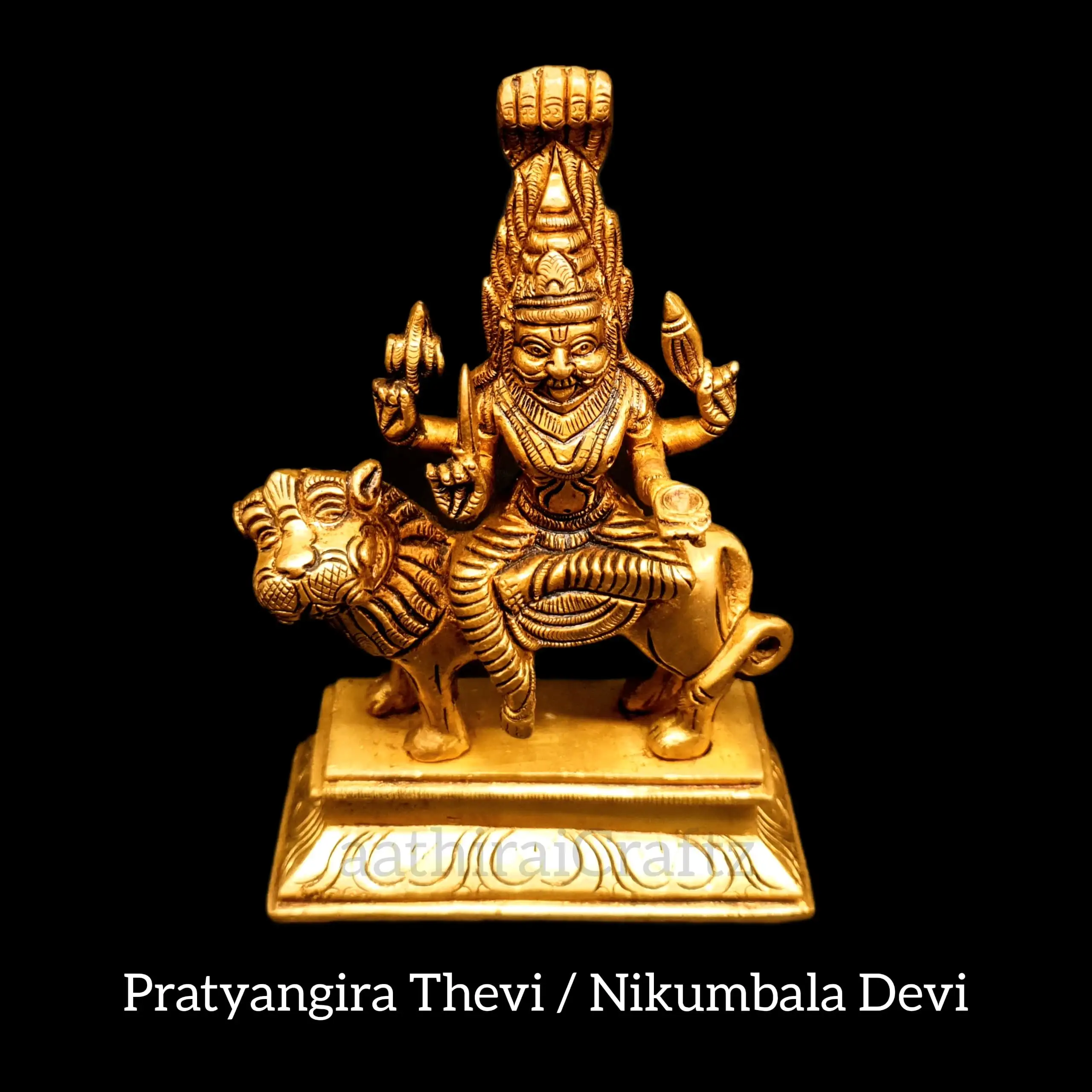 Pratyangira Thevi / Nikumbala Devi  Brass Antique Finish - secondary